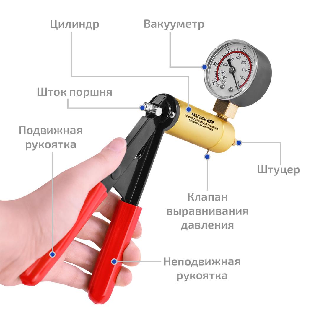 Приспособление для прокачки тормозов и сцепления МЕГЕОН 24001