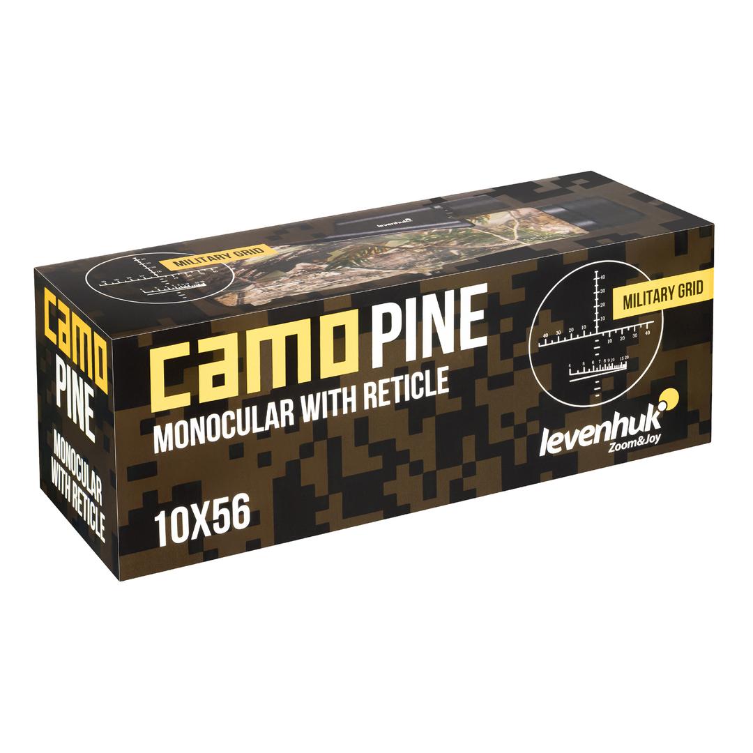 Монокуляр камуфляжный Levenhuk Camo Pine 10x56 с сеткой, темно-зеленый