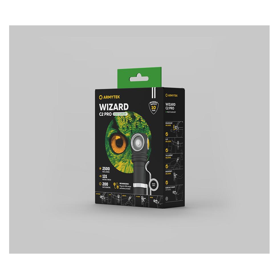Фонарь Armytek Wizard C2 Pro Magnet USB Белый
