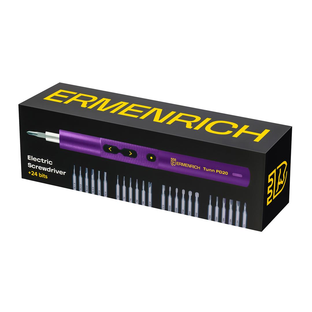 Отвертка для точных работ Ermenrich Tunn PD20, серый
