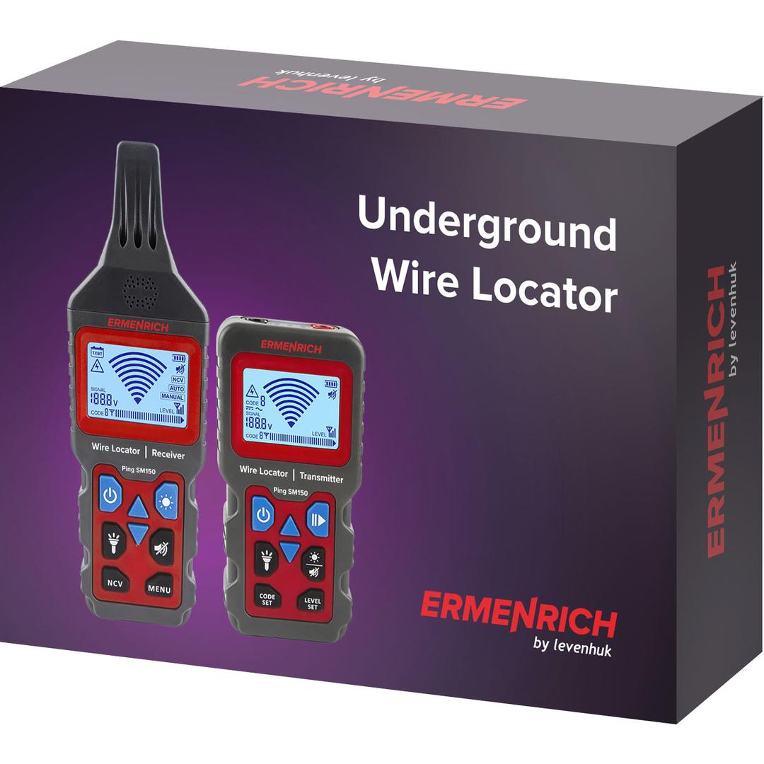 Детектор подземных проводов Ermenrich Ping SM150, красный