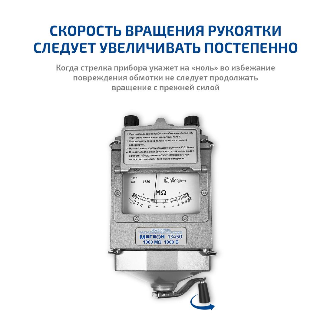 Измеритель сопротивления изоляции (мегаомметр) МЕГЕОН 13450