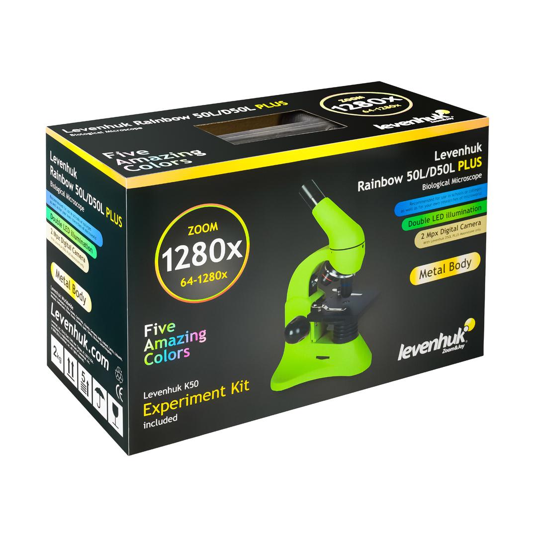 Микроскоп Levenhuk Rainbow 50L PLUS, лунный камень