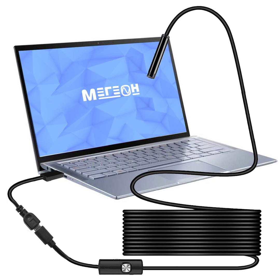 Полужесткий эндоскоп-видеоскоп microUSB 2м МЕГЕОН 33022