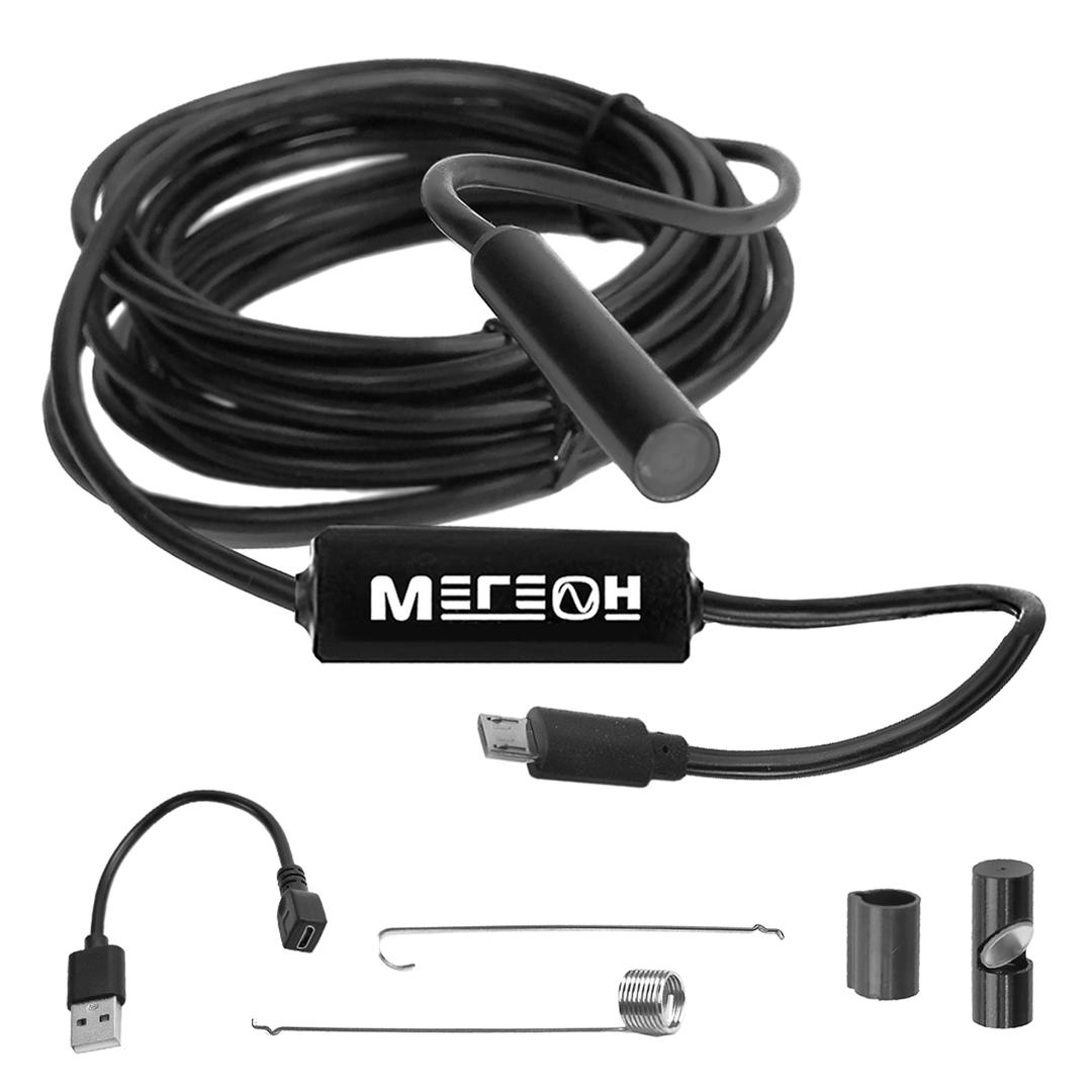 Полужесткий эндоскоп-видеоскоп microUSB 2м МЕГЕОН 33022