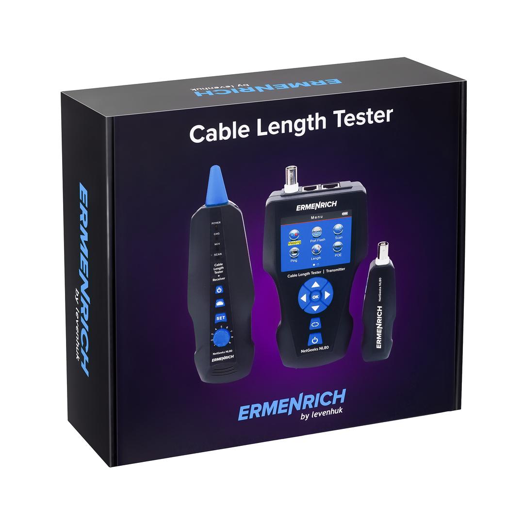 Измеритель длины кабеля Ermenrich NetGeeks NL80, черный