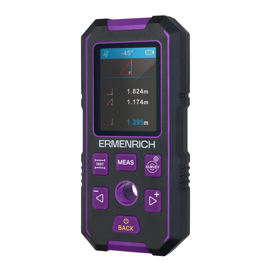 Детектор скрытой проводки Ermenrich Ping SM90, фиолетовый