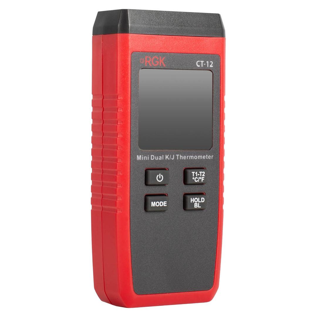 Термометр RGK CT-12 с погружным зондом температуры TR-10W и поверхностным зондом TR-10S с поверкой
