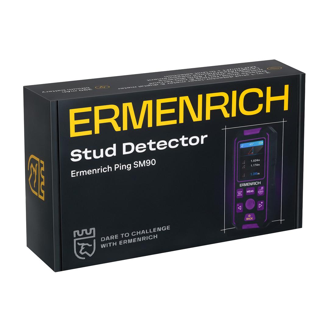 Детектор скрытой проводки Ermenrich Ping SM90, красный