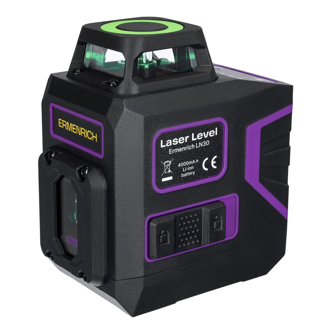 Лазерный уровень Ermenrich PLUS LN30, фиолетовый