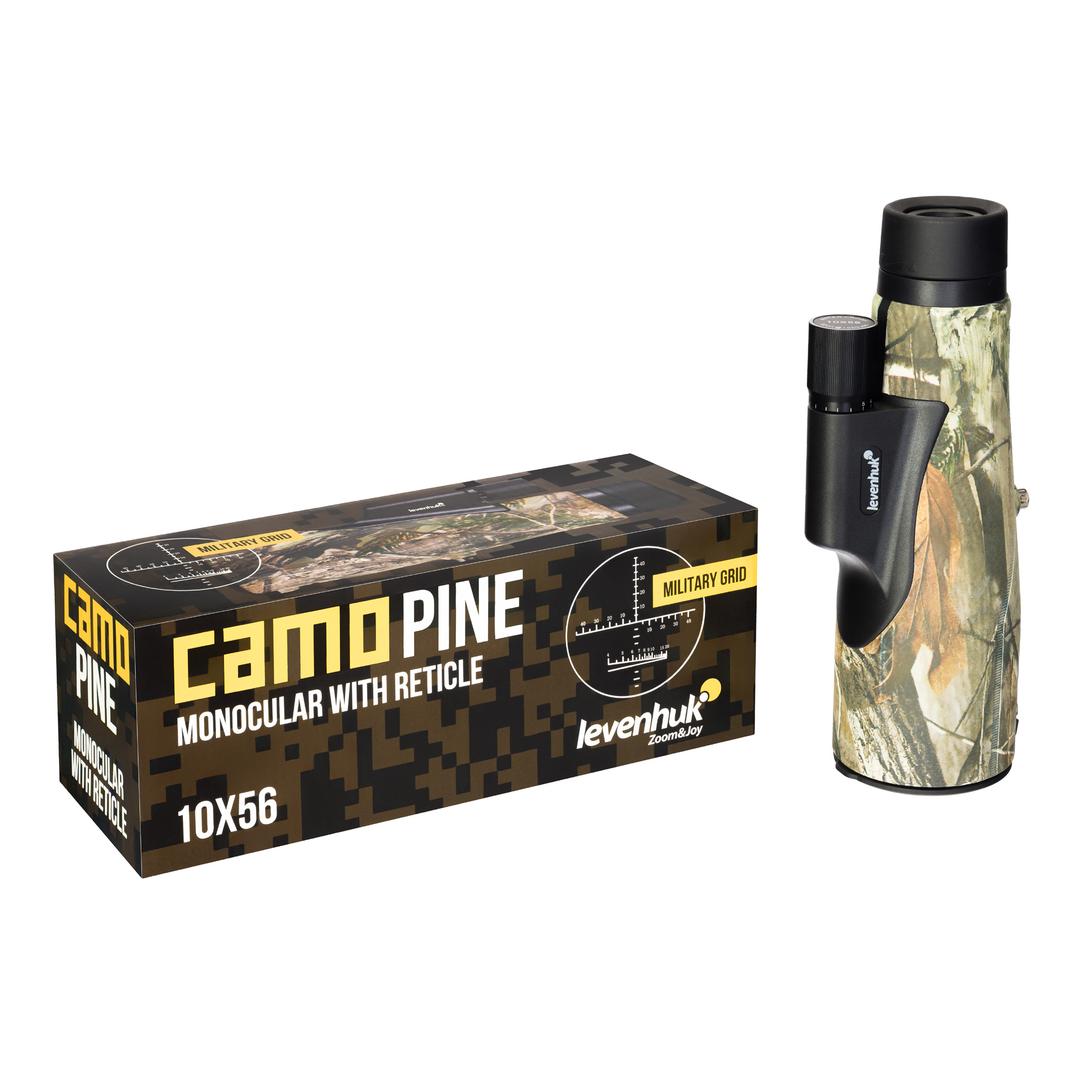 Монокуляр камуфляжный Levenhuk Camo Pine 10x56 с сеткой, темно-зеленый