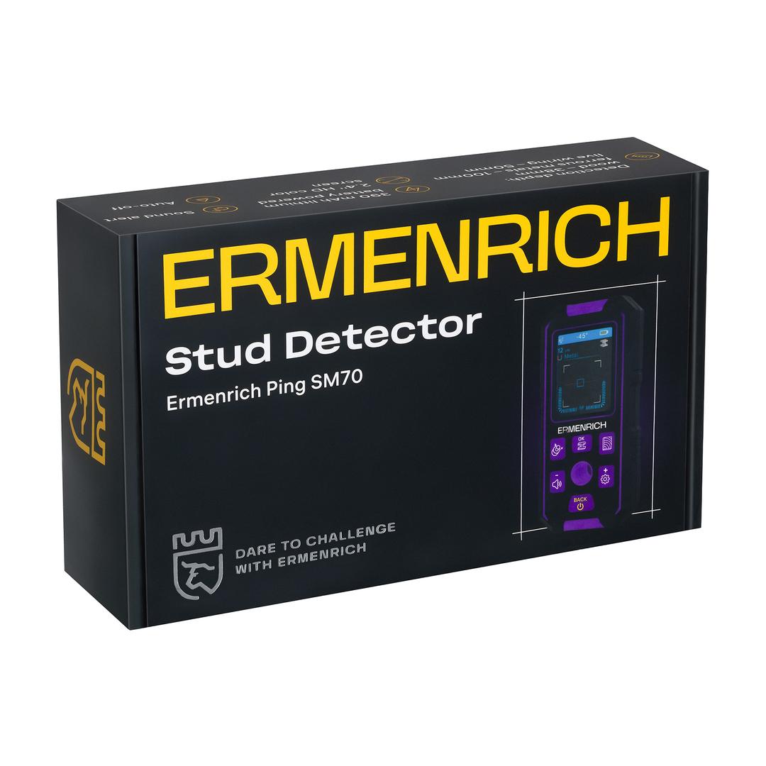 Детектор скрытой проводки Ermenrich Ping SM70, синий